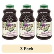 (3 pack) R.W. Knudsen Family Organic Just Prune Juice, 100% Juice, 32 oz, Glass Bottle, Shelf-Stable