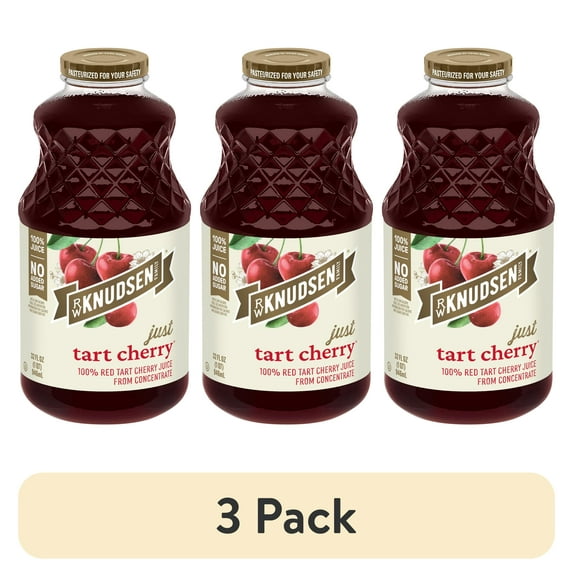 (3 pack) R.W. Knudsen Family Just Tart Cherry Juice, 32-Fluid Ounce