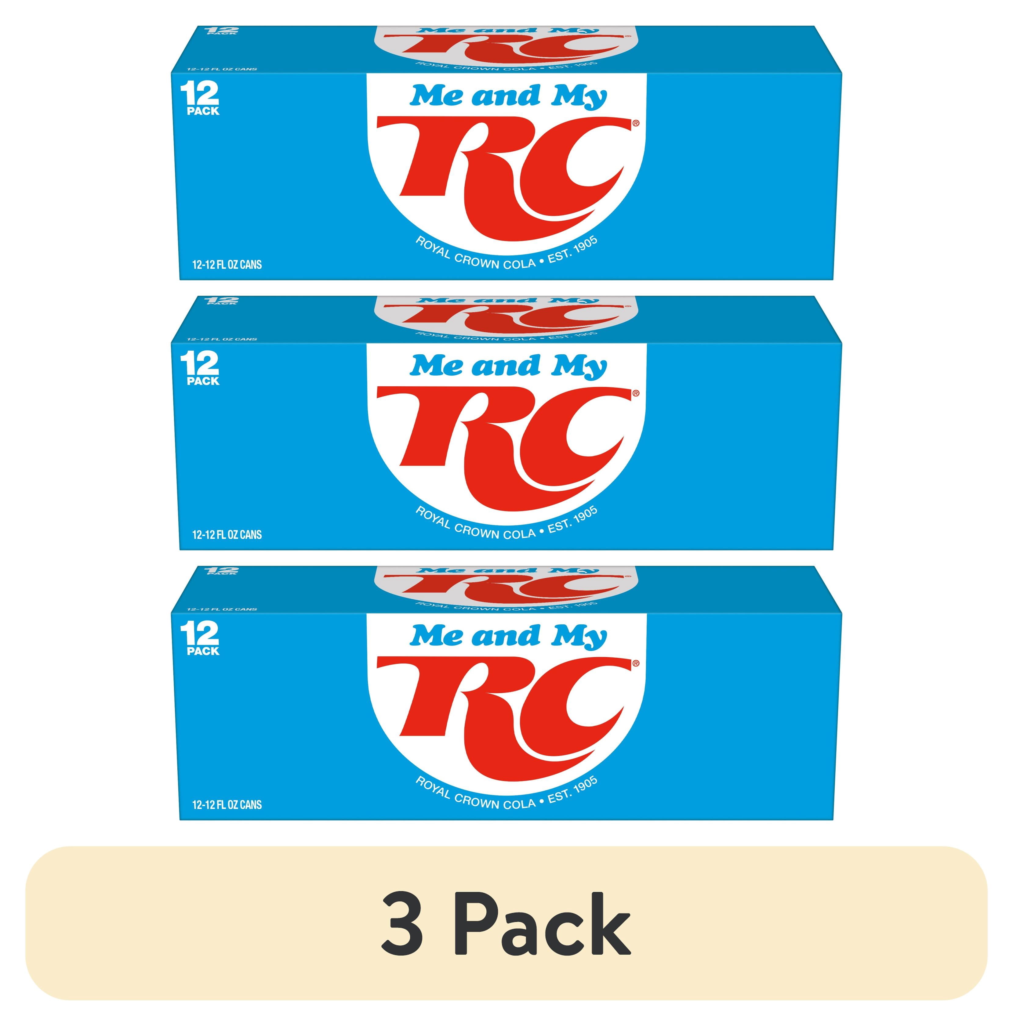 (3 pack) RC Cola Soda Pop, 12 fl oz, 12 Pack Cans