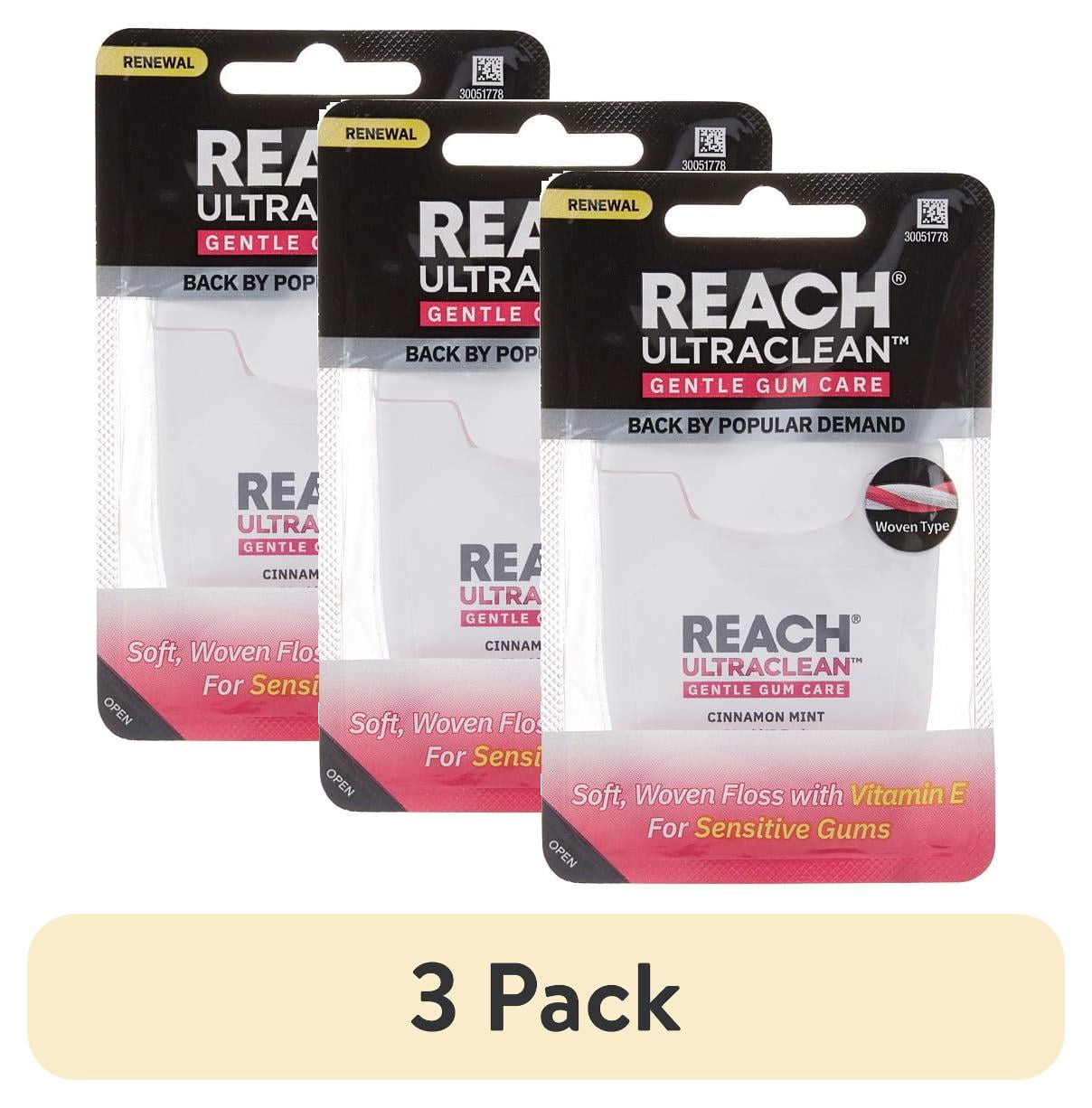 (3 pack) REACH Ultraclean Gentle Gum Care Expanding Dental Floss 50YD
