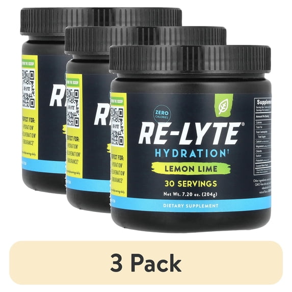 (3 pack) Redmond Re-Lyte Hydration Drink Mix Lemon Lime 6.88oz
