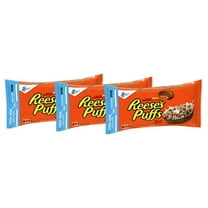 (3 pack) REESE'S PUFFS Breakfast Cereal, Chocolatey Peanut Butter Cereal Bag, 35 oz