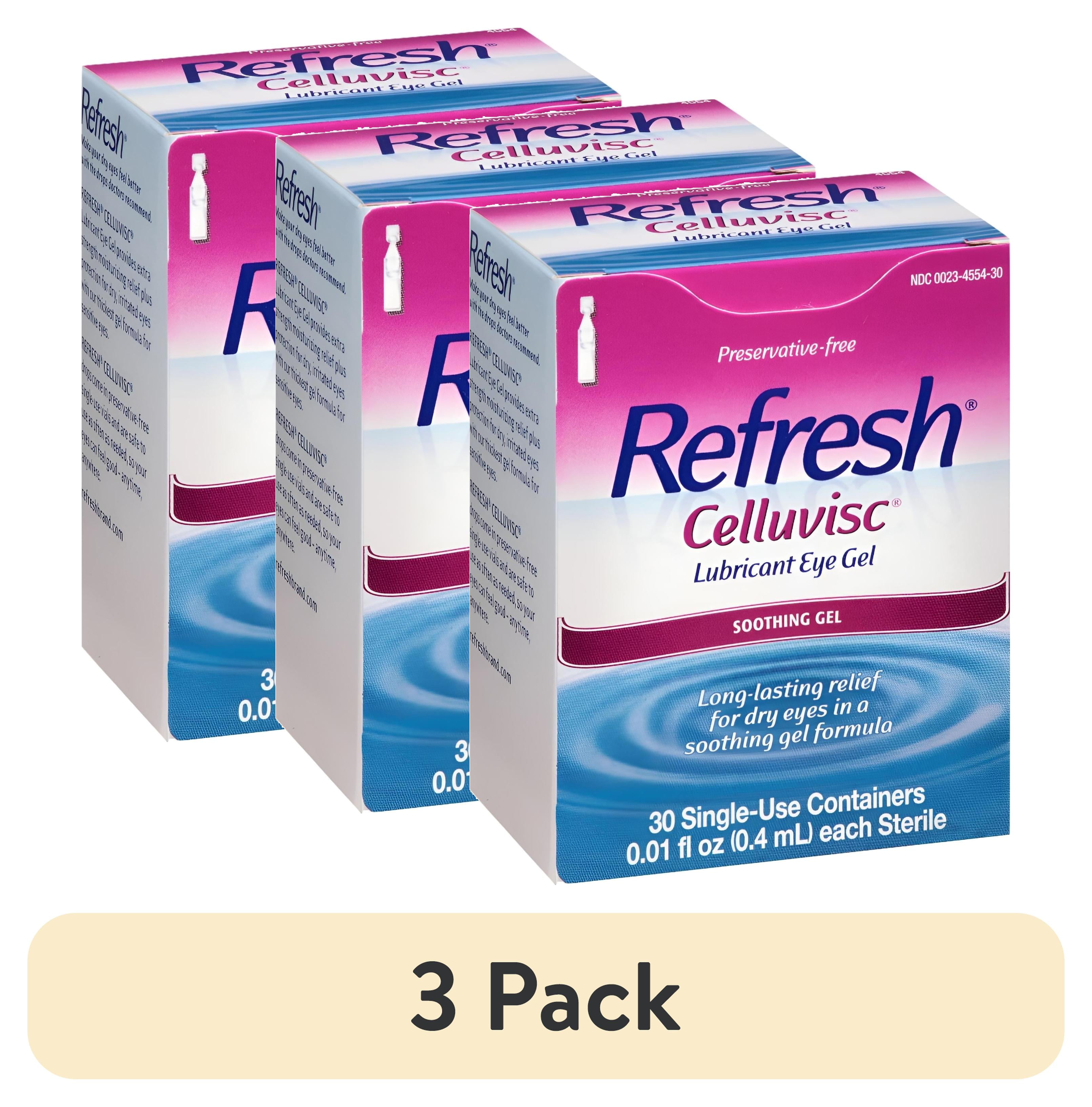 (5 pack) REFRESH CELLUVISC Lubricant Eye Gel Single-Use Containers 30 ea
