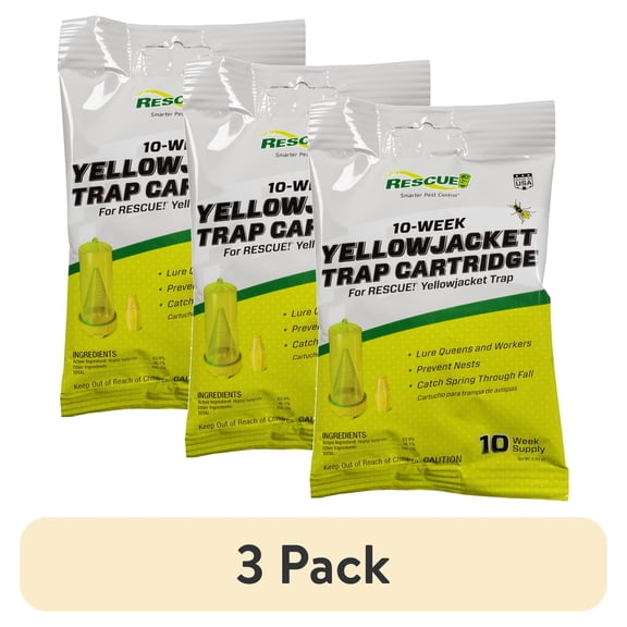 (3 pack) RESCUE! Non-Toxic Yellow Jacket Trap Attractant Refill, 10-Week Supply
