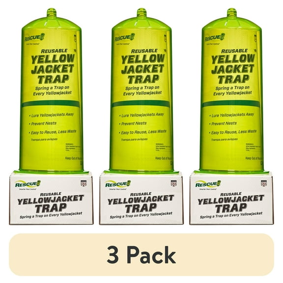 (3 pack) RESCUE! Reusable Yellowjacket Trap, 1 Trap