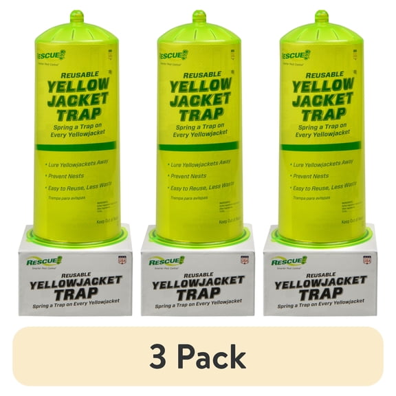 (3 pack) RESCUE! Reusable Yellowjacket Trap, 1 Trap
