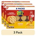 thumbnail image 1 of (3 pack) RITZ Cheese Sandwich Crackers, Lunch Snacks, 8 Snack Packs (6 Crackers Per Pack), 1 of 27