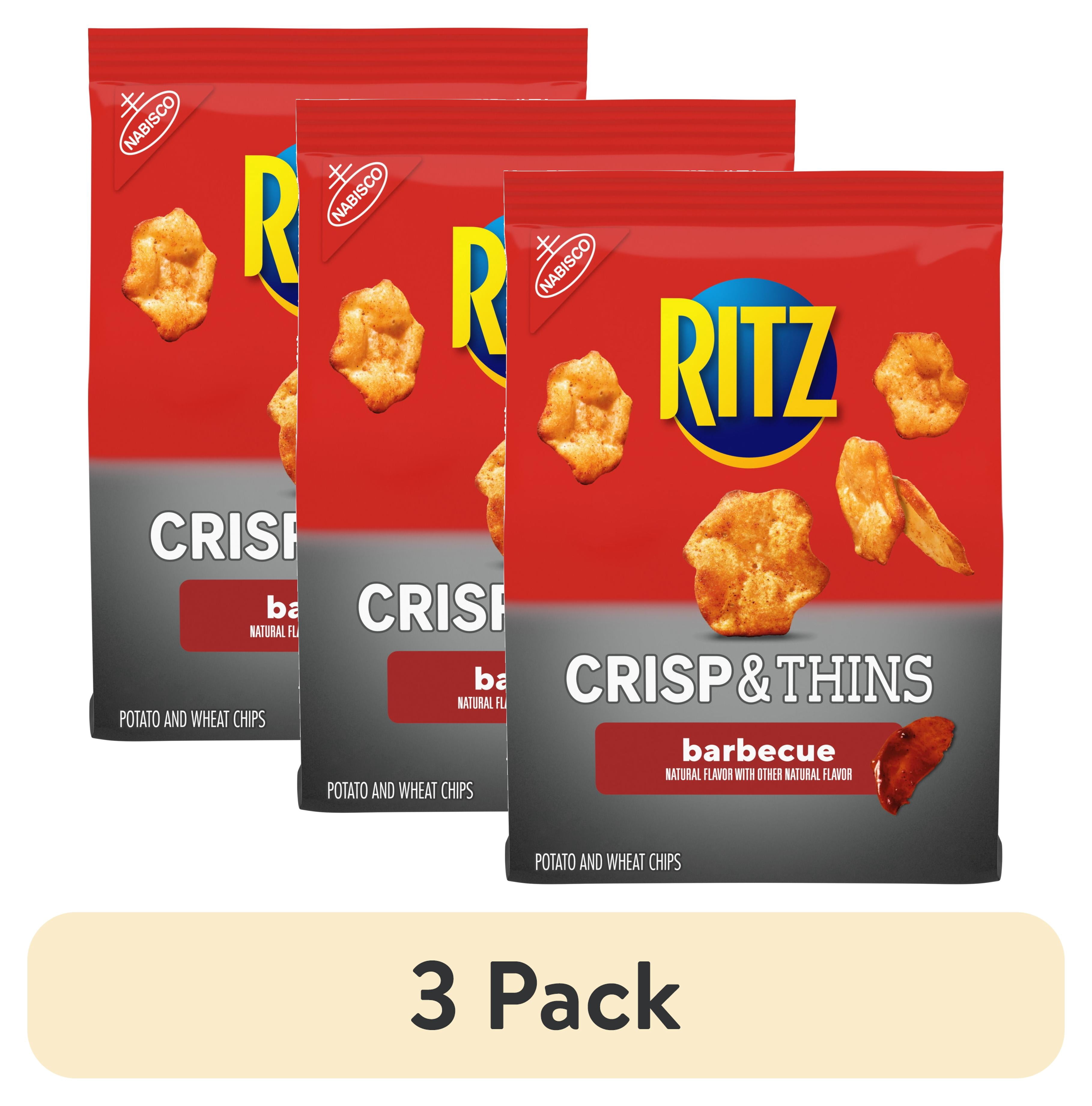 (3 pack) RITZ Crisp and Thins Barbecue Chips, 7.1 oz