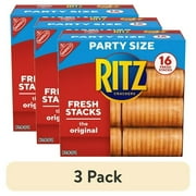 (3 pack) RITZ Fresh Stacks Original Crackers, Party Size, Travel Snacks, 23.7 oz (16 Multi Snack Packs)