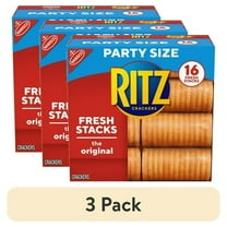 (3 pack) RITZ Fresh Stacks Original Crackers, Party Size, Travel Snacks, 23.7 oz (16 Multi Snack Packs)