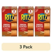 (3 pack) RITZ Fresh Stacks Whole Wheat Crackers, Travel Snacks, 11.6 oz (8 Multi Snack Packs)