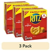 (3 pack) RITZ Original Crackers, Snacks for Kids and Adults, Lunch Snacks, Family Size, 20.5 oz