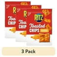 thumbnail image 1 of (3 pack) RITZ Toasted Chips Cheddar Crackers, Party Snacks, 8.1 oz, 1 of 17