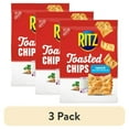 thumbnail image 1 of (3 pack) RITZ Toasted Chips Ranch Crackers, Party Snacks, 8.1 oz, 1 of 19