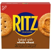 (3 pack) RITZ Whole Wheat Crackers, Snacks for Kids and Adults, Lunch Snacks, 12.9 oz