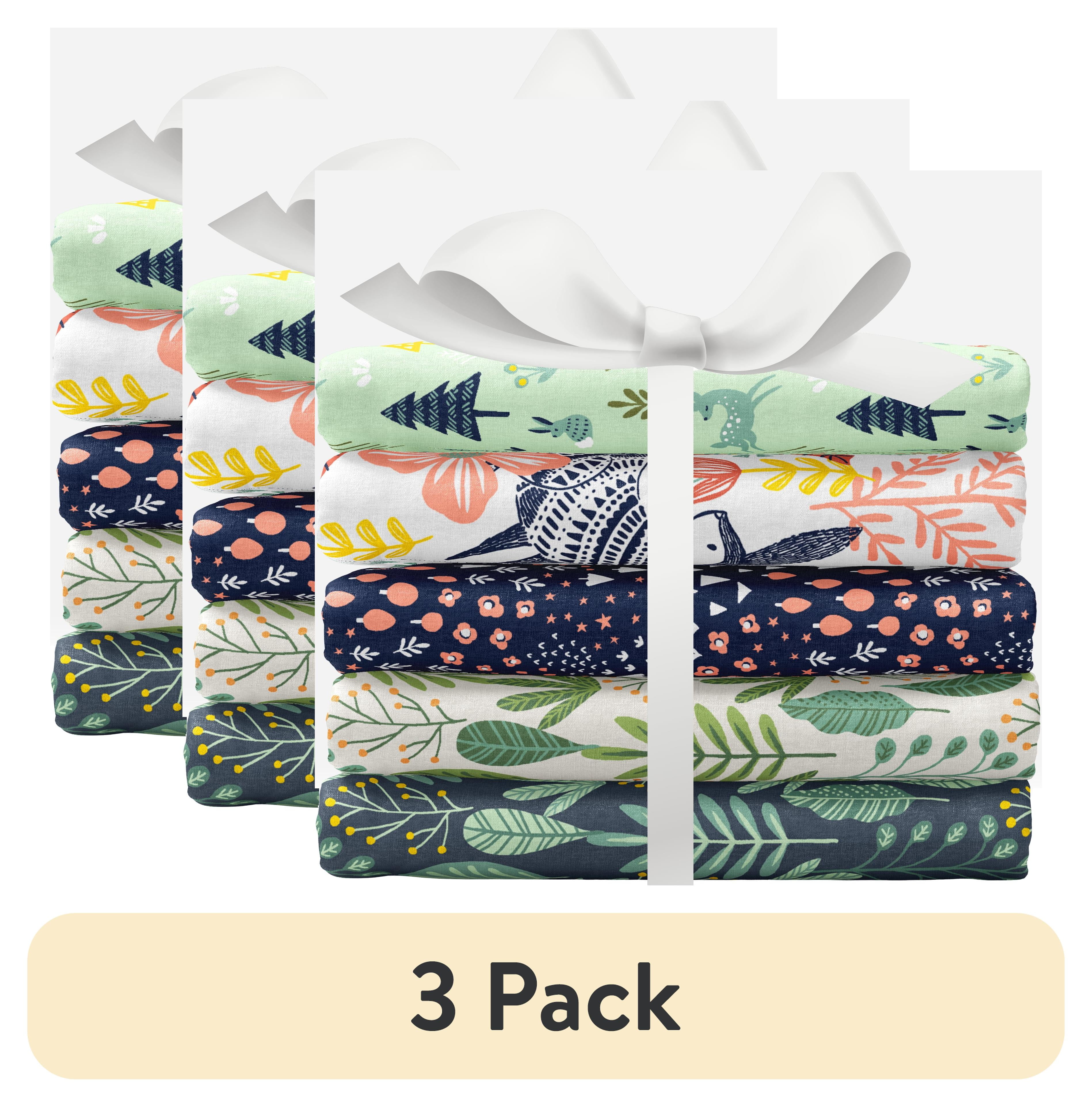 (3 pack) RTC Fabrics Precut Cotton 21" x 18" Fresh 6 Animals Print Sewing Fabric, 5 Pieces Bundle