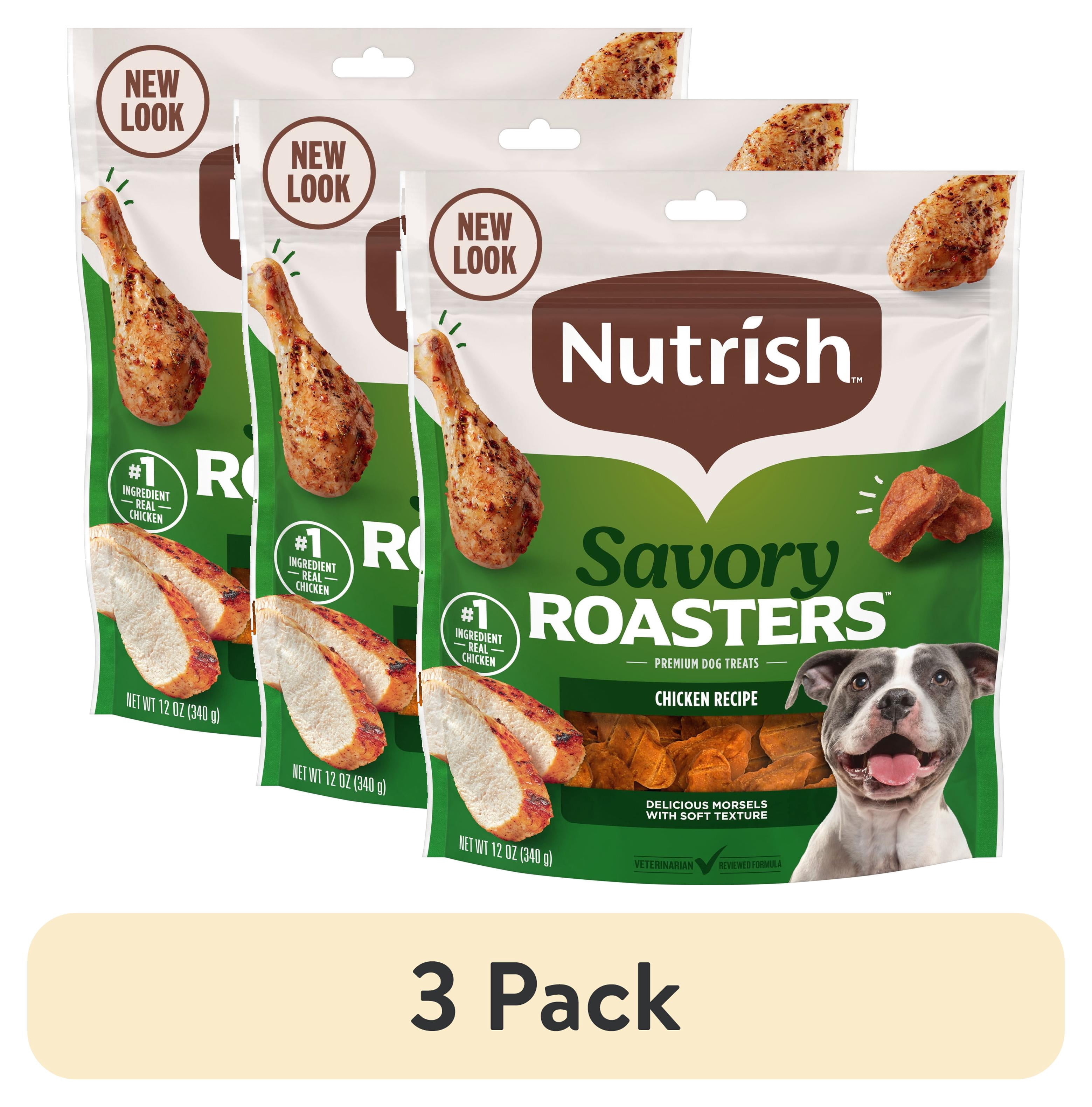 (Doyo mart)NutriSari 910袋 3 pack) Nutrish Savory Roasters Chicken Recipe Premium Dog Treats
