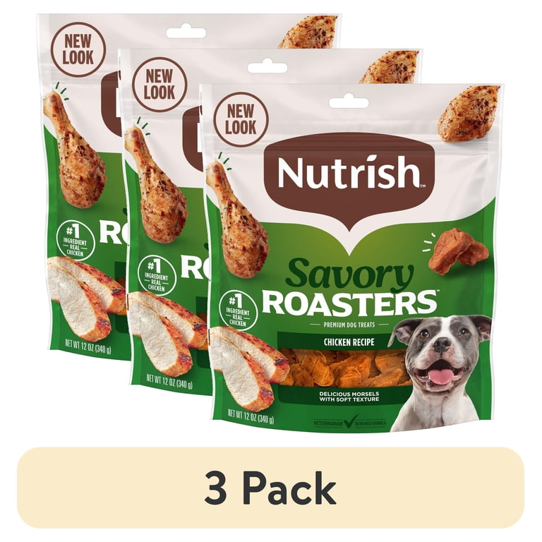 3 pack) Nutrish Savory Roasters Chicken Recipe Premium Dog Treats