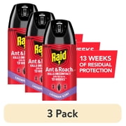 3 pack Raid Ant & Roach Killer Lavender Scent, 13 Week Indoor Bug Control Spray, 17.5 oz