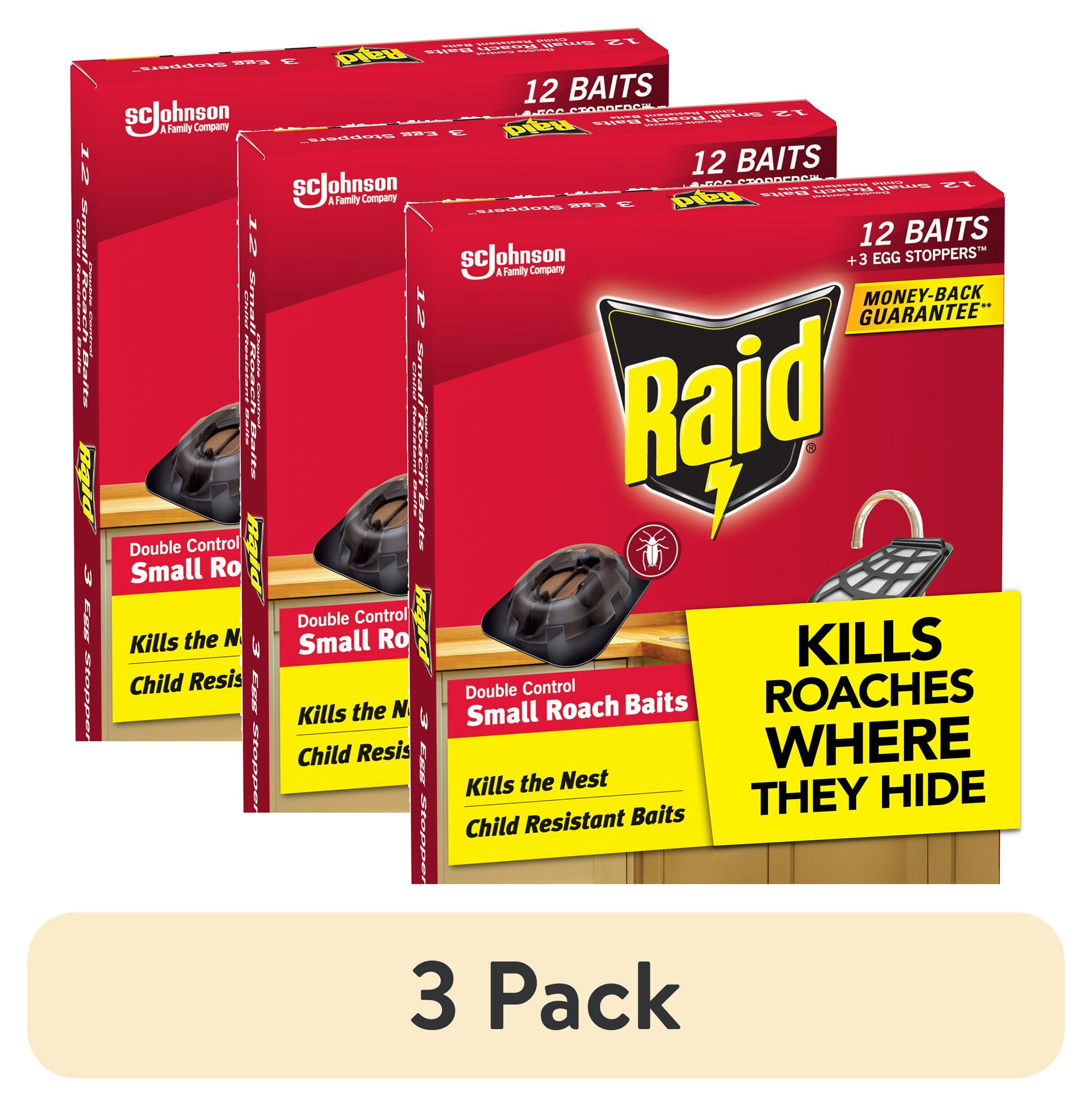 3 pack) Raid Double Control Indoor and Outdoor Insect Killer