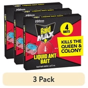 (3 pack) Raid MAX Liquid Ant Insect Killer Bait, Outdoor and Indoor Ant Killer Traps for Home, 4 Count