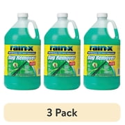 3 pack Rain-X Bug Remover Windshield Washer Fluid, 1 Gallon, Streak-Free with Water Beading