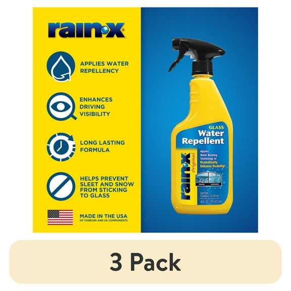 (3 pack) Rain-x Original Glass Treatment, 16oz - 800002250W