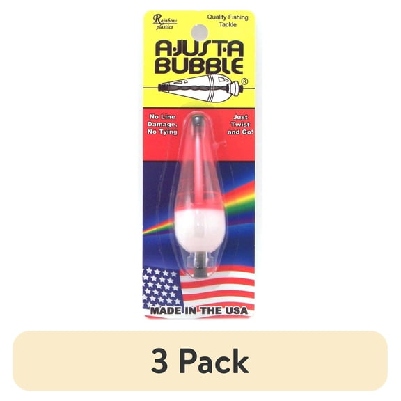 (3 pack) Double X Tackle A-Just-A-Bubble Fishing Float 1/4 oz Red and White