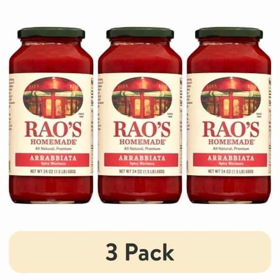 (3 pack) Rao's Homemade Arrabbiata Sauce Made with Italian Tomatoes, 24 oz