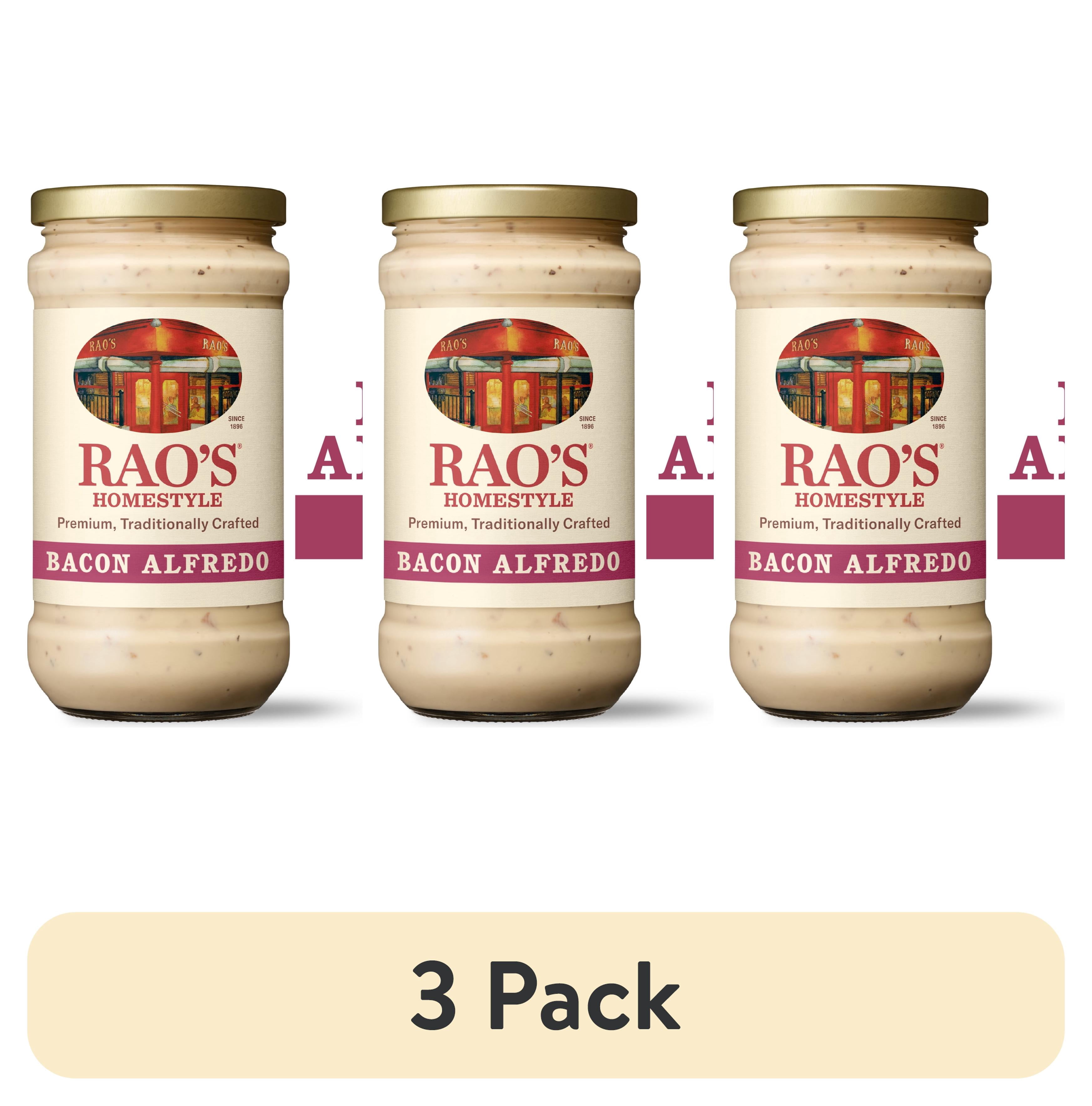 (3 pack) Rao's Homemade Bacon Alfredo Sauce, 15 oz