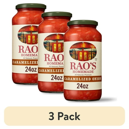(3 pack) Rao's Homemade Caramelized Onion Pasta Sauce, Keto Friendly, Low Carb 24 oz