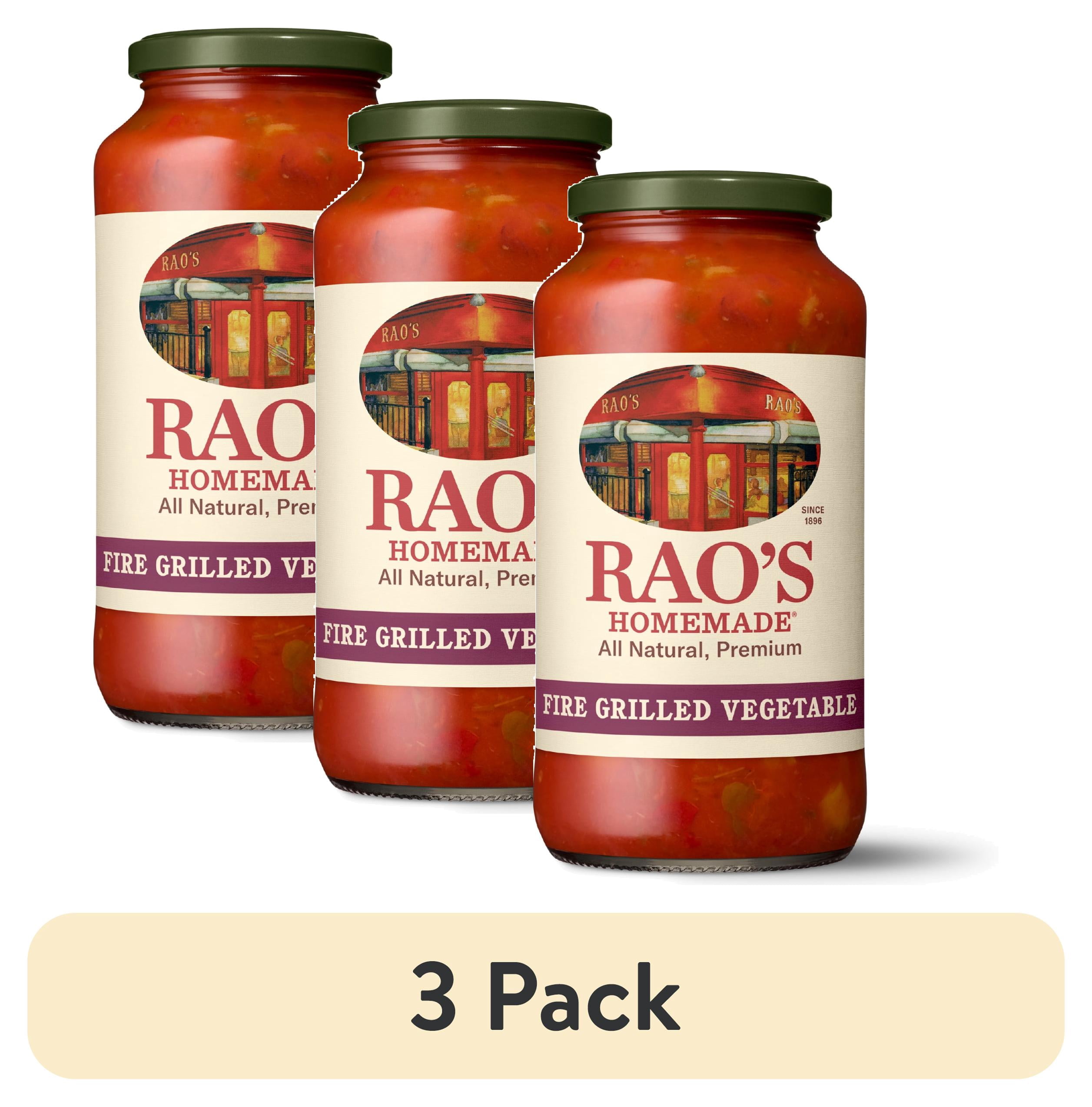(3 pack) Rao's Homemade Fire Grilled Vegetable Sauce Made with Italian Tomatoes, 24 oz