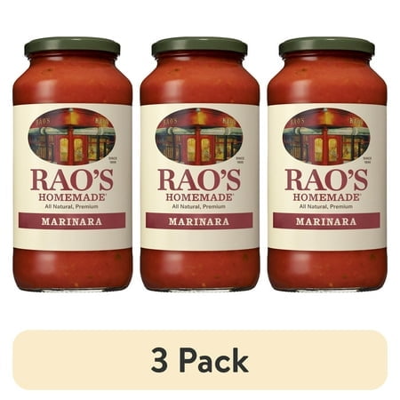 (3 pack) Rao's Homemade Marinara Sauce, Low Carb, All-Natural Spaghetti Sauce, 24 Oz