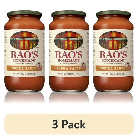 (3 pack) Rao's Homemade Vodka Sauce, Keto Friendly, Low Carb 32 oz