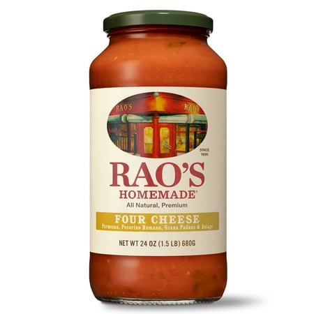 (3 pack) Rao's Homemade Four Cheese Sauce, 24 oz, Pasta Sauce, Carb Conscious, Keto Friendly, All Natural, Premium Quality, With Four Classic Italian Cheeses, No Onions or Garlic