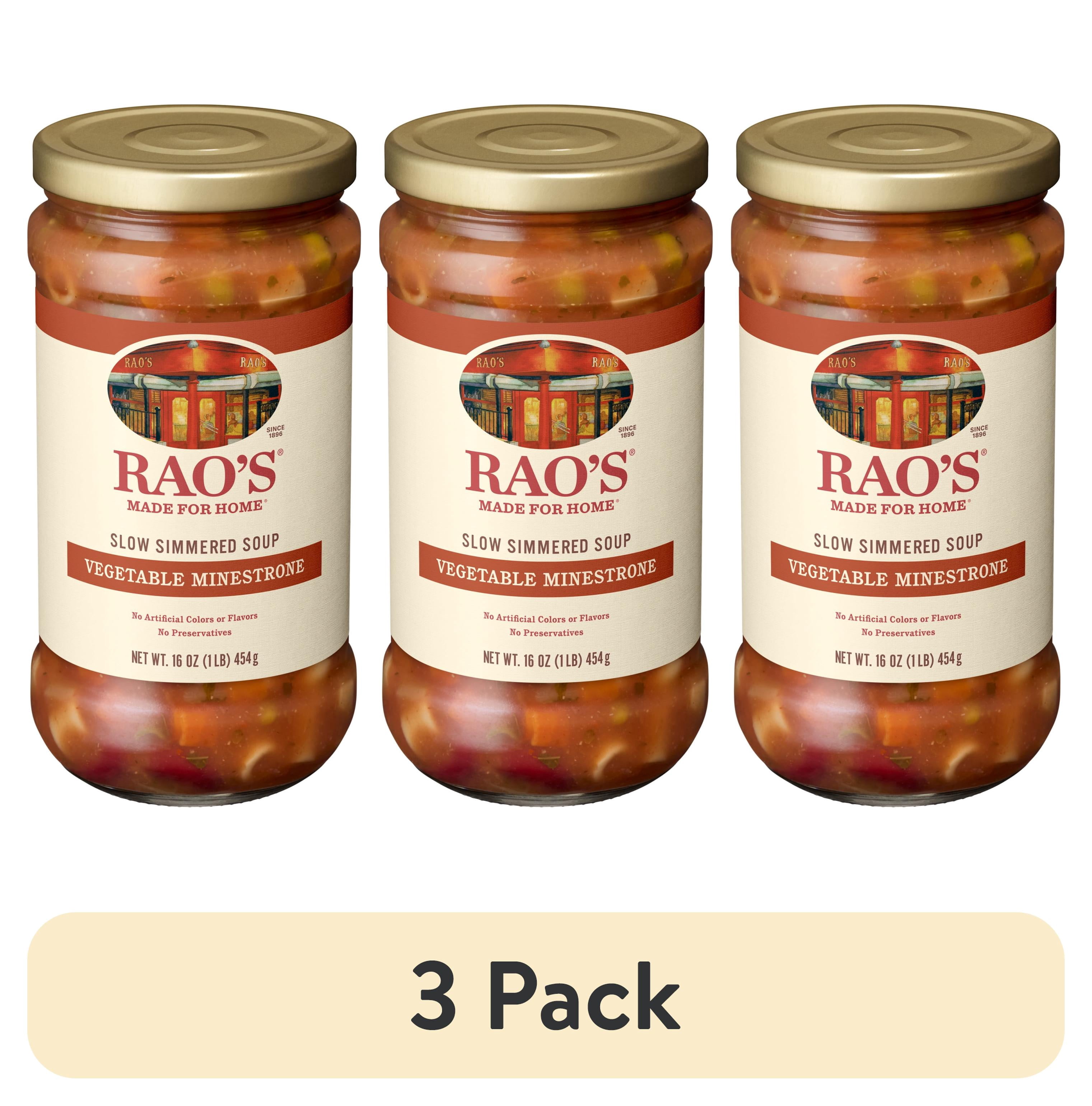 (3 pack) Rao’s Made for Home Vegetable Minestrone Soup, 16 oz
