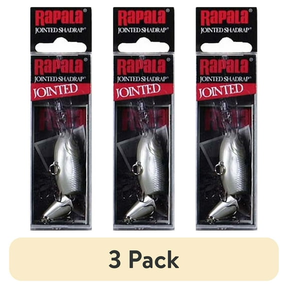(3 pack) Rapala Jointed Shad Rap 05 Hard Bait 2" 1/4oz Silver Shad