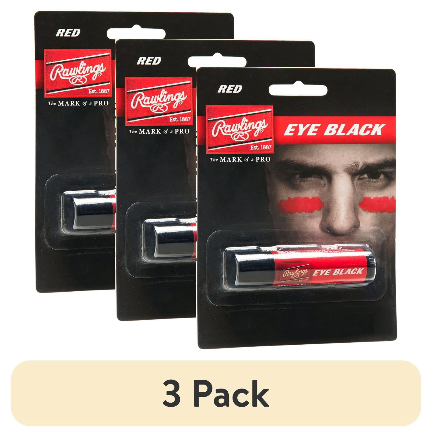 (3 pack) Rawlings Sporting Goods Rawlings Eye Black Stick Red