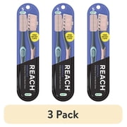 (3 pack) Reach Essentials Manual Toothbrush with Cap, Soft, 2 Count