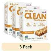 (3 pack) Ready Clean Protein Bar, Salted Caramel Cashew, 5 Count Bars