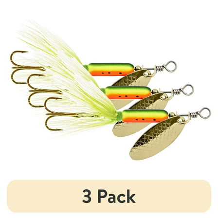 (3 pack) Ready2Fish Inline Spinner Lure - Firetiger, Spinnerbaits