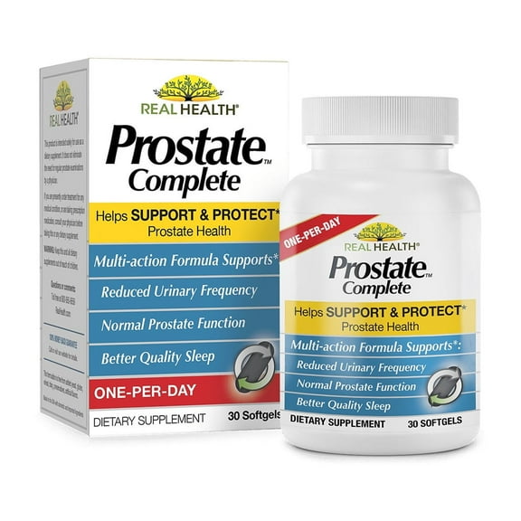 (3 pack) Real Health Prostate Complete Softgels, Prostate Supplements for Men, Saw Palmetto, 30 Count