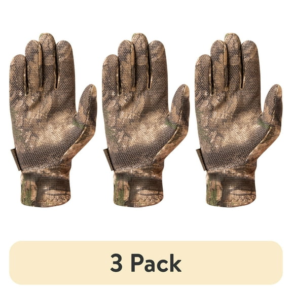 (3 pack) Realtree APX Men's Thermal Stretch Hunting Gloves