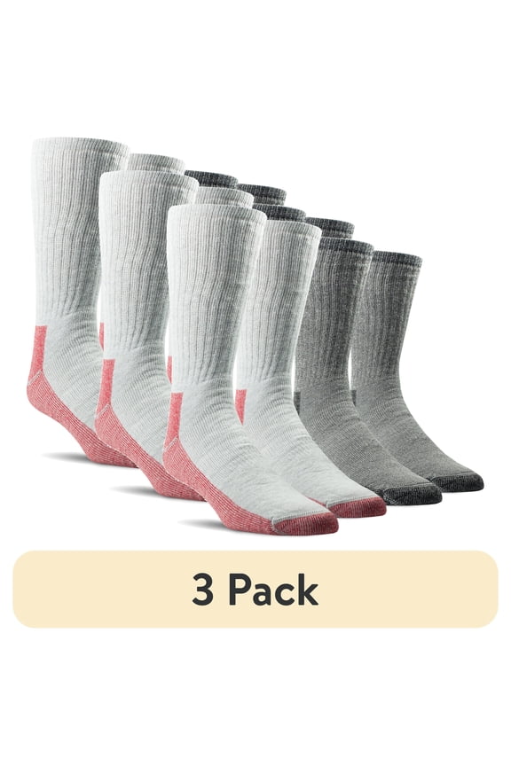 (3 pack) Realtree®, Men's 4-Pair Wool Boot Sock with Polygiene for Odor Protection (Size Large)