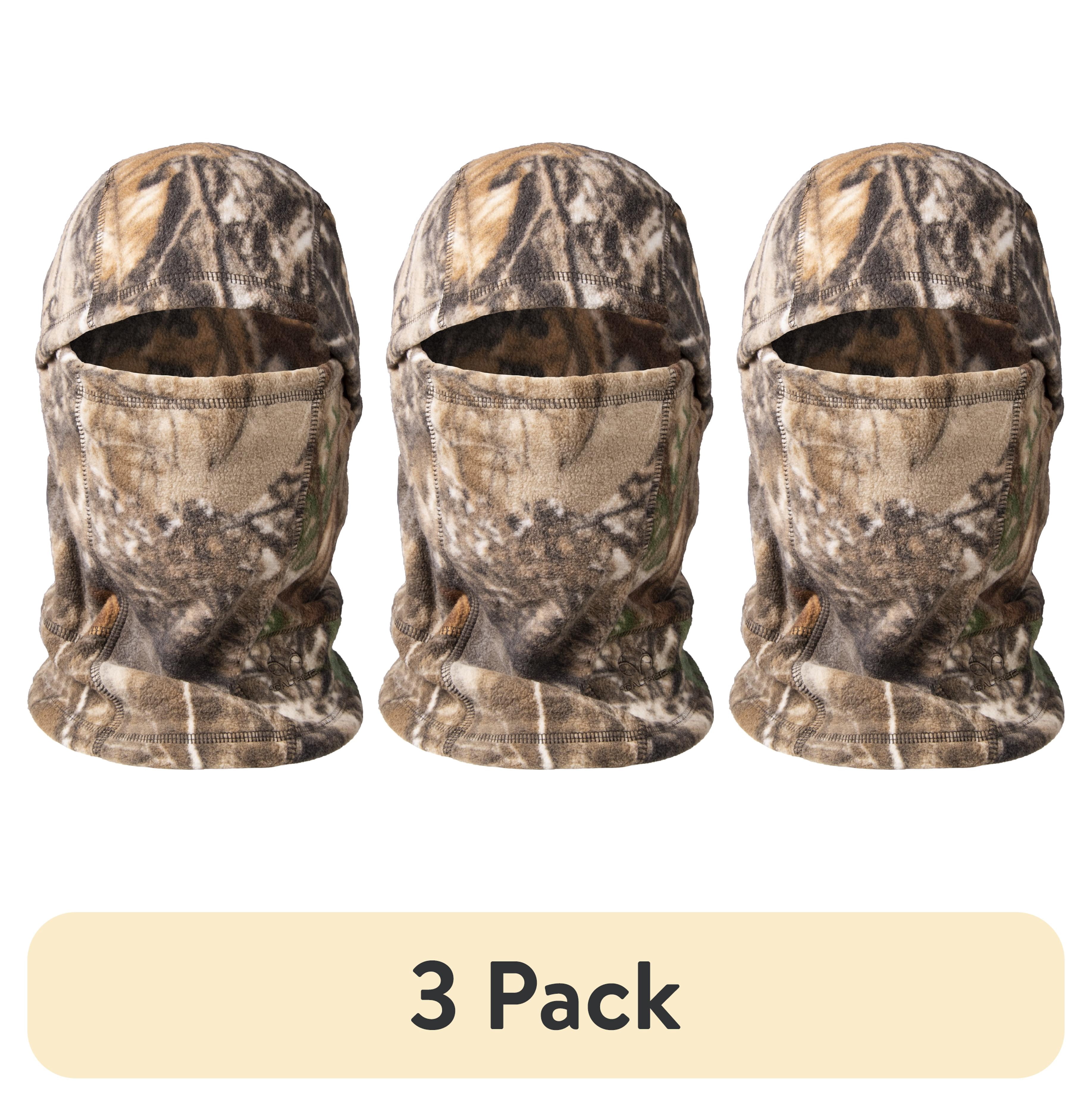 (3 pack) Realtree Edge Fleece Hunting Facemask Balaclava, Adult