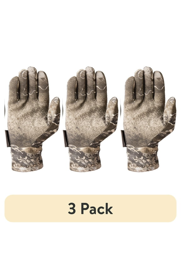 (3 pack) Realtree Excape Men's Thermal Stretch Hunting Winter Gloves