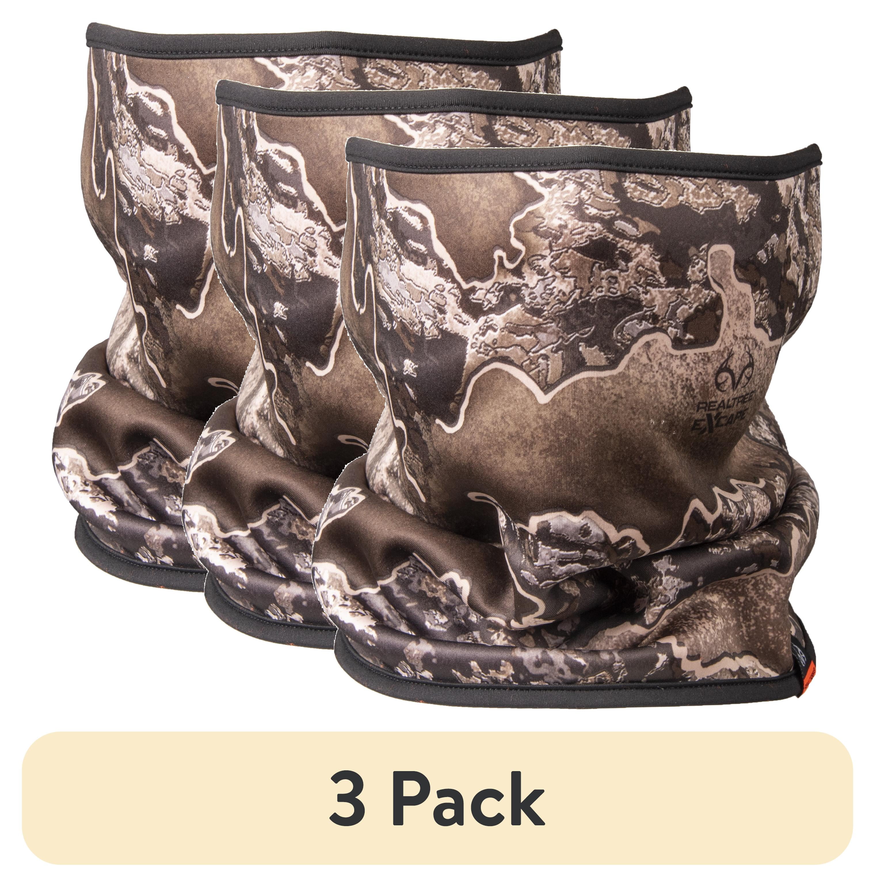 (3 pack) Realtree Excape Reversible Hunting Neck Gaiter, Blaze Orange, One Size Fits Most, Polyester