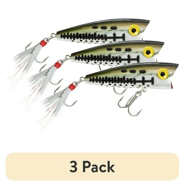 (3 pack) Rebel Magnum Pop-R Topwater Ole Bass 3" 1/2 oz.