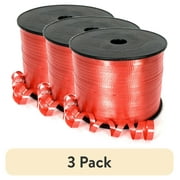 (3 pack) Red Curling Ribbon, 350 Yards by Gwen Studios