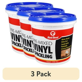 (3 pack) Red Devil White Vinyl Spackling Compound Wall Filler 32 oz.